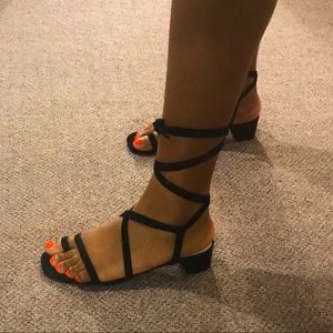 Lace Up Heeled Sandals